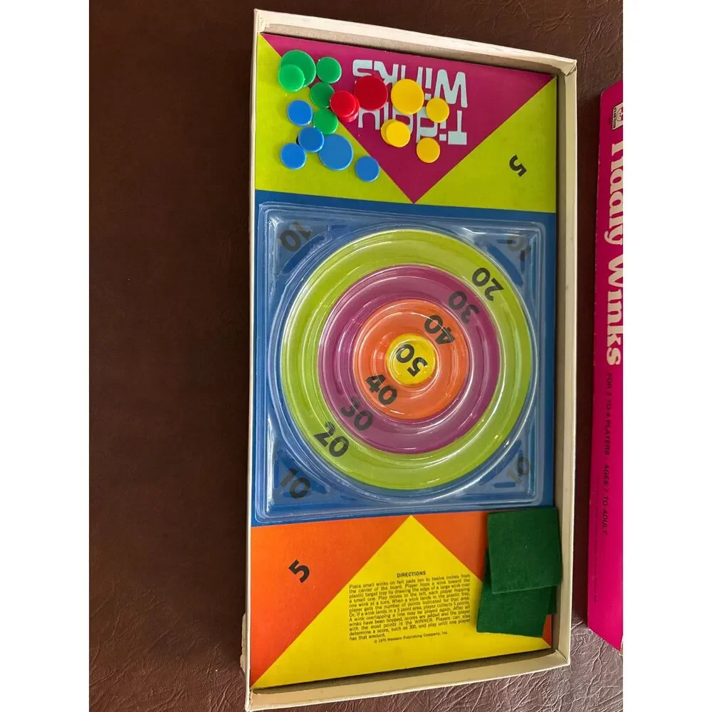 1975 Tiddly Winks Games The Rainbow Works *No Missing Pieces